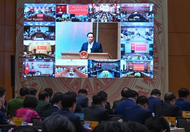 Người đứng đầu Chính phủ chỉ rõ 5 nhóm nhiệm vụ, giải pháp trọng tâm thời gian tới - Ảnh: VGP.