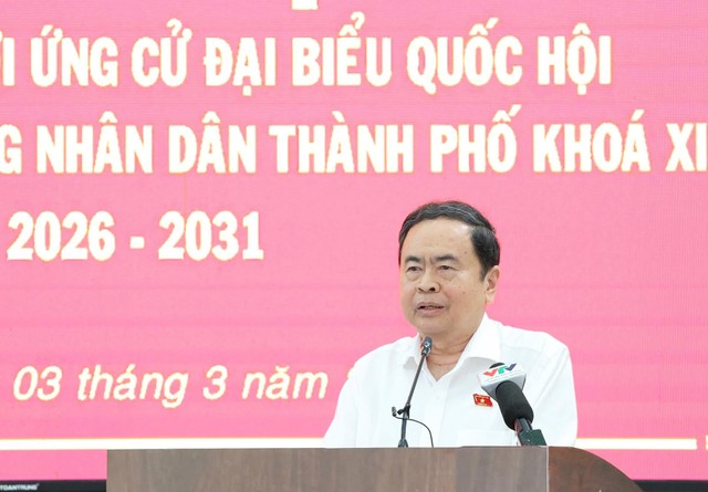 Chủ tịch Quốc hội Trần Thanh Mẫn trình bày chương trình hành động.