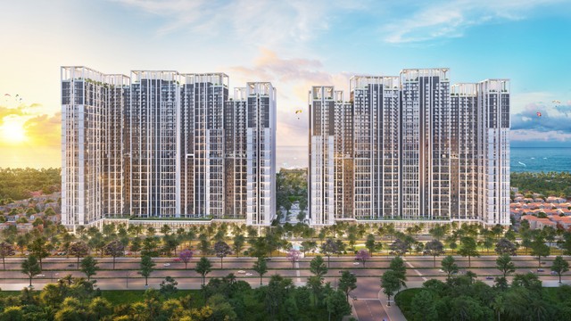 Beacon Tower sở hữu vị trí "tựa phố hướng hải". Ảnh phối cảnh: Sun Property