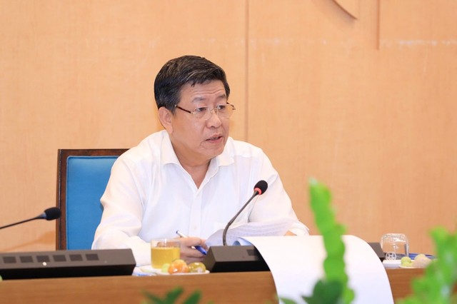 Phó Chủ tịch Thường trực UBND TP. Hà Nội Dương Đức Tuấn phát biểu kết luận Hội nghị. Ảnh: Phạm Linh Phó Chủ tịch Thường trực UBND TP. Hà Nội Dương Đức Tuấn phát biểu kết luận Hội nghị. Ảnh: Phạm Linh