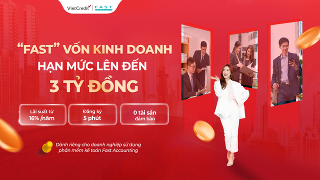 VietCredit hợp tác Fast Accounting triển khai sản phẩm vay vốn cho doanh nghiệp trên nền tảng này VietCredit hợp tác Fast Accounting triển khai sản phẩm vay vốn cho doanh nghiệp trên nền tảng này