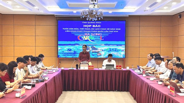 Họp báo Tuần văn hóa, thể thao, du lịch Quảng Ninh chào hè 2026. Ảnh T.D Họp báo Tuần văn hóa, thể thao, du lịch Quảng Ninh chào hè 2026. Ảnh T.D