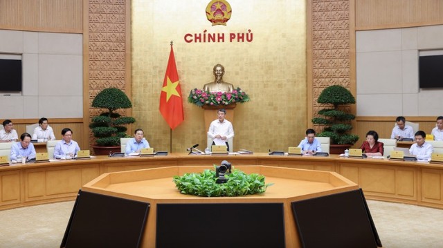 Thủ tướng Lê Minh Hưng phát biểu tại cuộc họp - Ảnh: VGP.