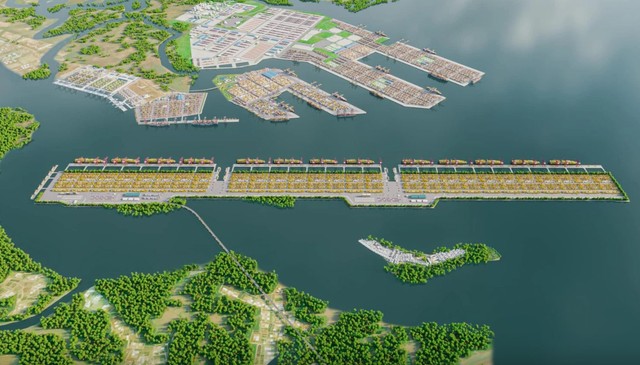 Phối cảnh cảng quốc tế Cần Giờ. Phối cảnh cảng quốc tế Cần Giờ.