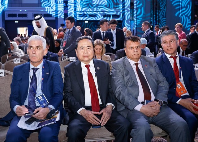 Chủ tịch Quốc hội Trần Thanh Mẫn và các đại biểu tham dự Lễ khai mạc Đại hội đồng lần thứ 152 Liên minh Nghị viện thế giới.