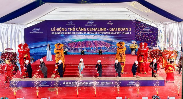 Lễ động thổ Gemalink giai đoạn II ngày 17/4/2026 nâng tổng công suất Gemalink vượt 3 triệu TEU/năm