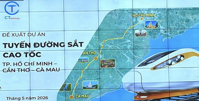 Tập đoàn CT Group đề xuất Dự án tuyến đường sắt cao tốc TP.HCM - Cần Thơ - Cà Mau