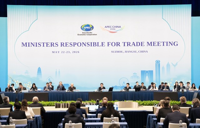 Hội nghị Bộ trưởng Thương mại APEC tổ chức từ 22-23/5 tại TP.Tô Châu, tỉnh Giang Tô, Trung Quốc. Hội nghị Bộ trưởng Thương mại APEC tổ chức từ 22-23/5 tại TP.Tô Châu, tỉnh Giang Tô, Trung Quốc.