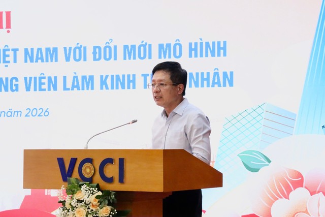 Chủ tịch VCCI Hồ Sỹ Hùng phát biểu tại Hội nghị.