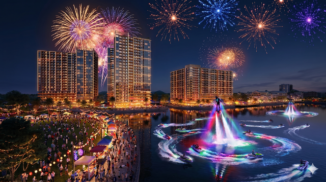 Phối cảnh Charmora City By Sun Group thắp sáng khi đêm về Phối cảnh Charmora City By Sun Group thắp sáng khi đêm về