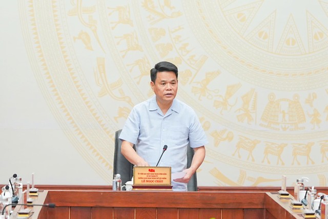 Ông Lê Ngọc Châu, Bí thư Thành ủy Hải Phòng phát biểu chỉ đạo tại cuộc họp. Ông Lê Ngọc Châu, Bí thư Thành ủy Hải Phòng phát biểu chỉ đạo tại cuộc họp.