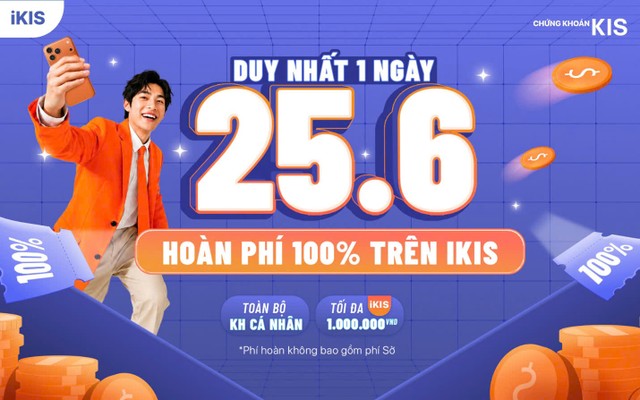 Giao dịch trên iKIS, nhận hoàn toàn bộ phí giao dịch vào ngày 15 và 25 hàng tháng