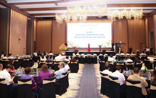 Hội nghị “Doanh nghiệp, doanh nhân Hải Phòng - Động lực mới cho phát triển thành phố”.