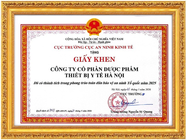 Cục An ninh Kinh tế - Bộ Công an trao tặng Giấy khen cho HAPHARCO đã có thành tích trong phong trào toàn dân bảo vệ an ninh Tổ quốc năm 2025 Cục An ninh Kinh tế - Bộ Công an trao tặng Giấy khen cho HAPHARCO đã có thành tích trong phong trào toàn dân bảo vệ an ninh Tổ quốc năm 2025