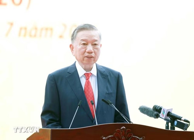 Tổng Bí thư, Chủ tịch nước Tô Lâm phát biểu. (Ảnh: Thống Nhất/TTXVN) Tổng Bí thư, Chủ tịch nước Tô Lâm phát biểu. (Ảnh: Thống Nhất/TTXVN)