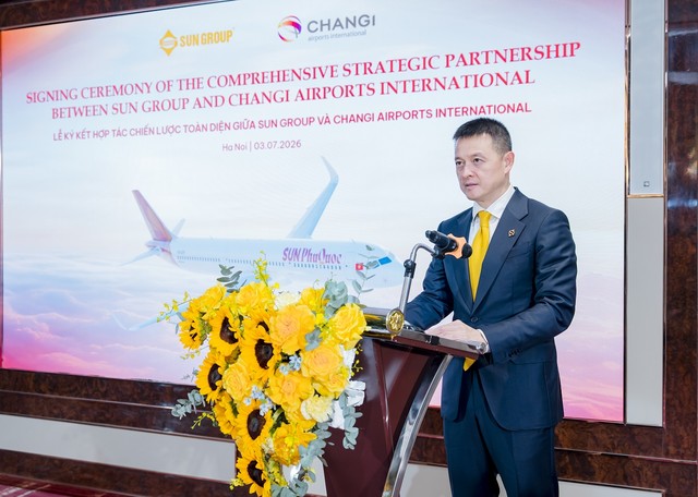 Ông Đặng Minh Trường, Chủ tịch HĐQT Sun Group phát biểu tại sự kiện Ông Đặng Minh Trường, Chủ tịch HĐQT Sun Group phát biểu tại sự kiện