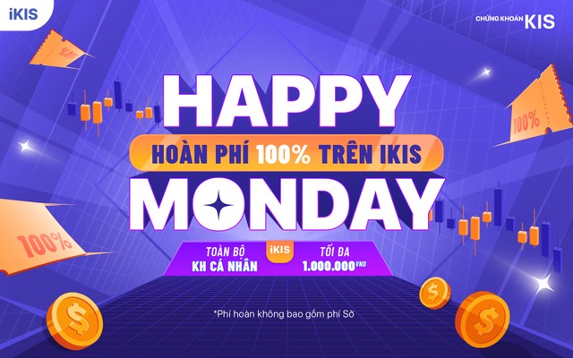 Nhà đầu tư được hoàn 100% phí giao dịch trên ứng dụng iKIS vào ngày thứ Hai đầu tiên của tháng 7, 8 và 9/2026. Nhà đầu tư được hoàn 100% phí giao dịch trên ứng dụng iKIS vào ngày thứ Hai đầu tiên của tháng 7, 8 và 9/2026.