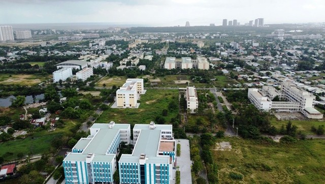 Khu vực triển khai dự án Làng đại học Đà Nẵng. Ảnh: Hoàng Anh