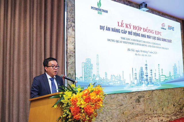 Tổng giám đốc BSR Nguyễn Việt Thắng phát biểu tại Lễ ký kết