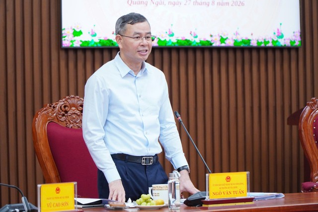Bộ trưởng Ngô Văn Tuấn phát biểu tại buổi làm việc. Bộ trưởng Ngô Văn Tuấn phát biểu tại buổi làm việc.