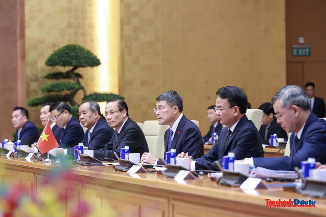Thủ tướng Chính phủ Lê Minh Hưng phát biểu tại buổi hội kiến.