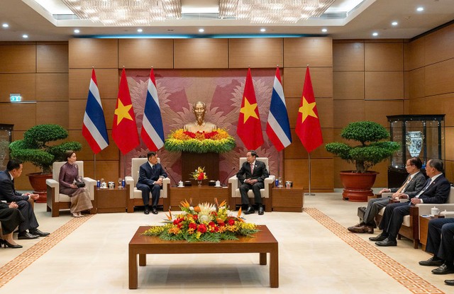 Chủ tịch Quốc hội Trần Thanh Mẫn hội kiến Nhà vua Thái Lan Maha Vajiralongkorn Phra Vajiraklaochaoyuhua và Hoàng hậu.