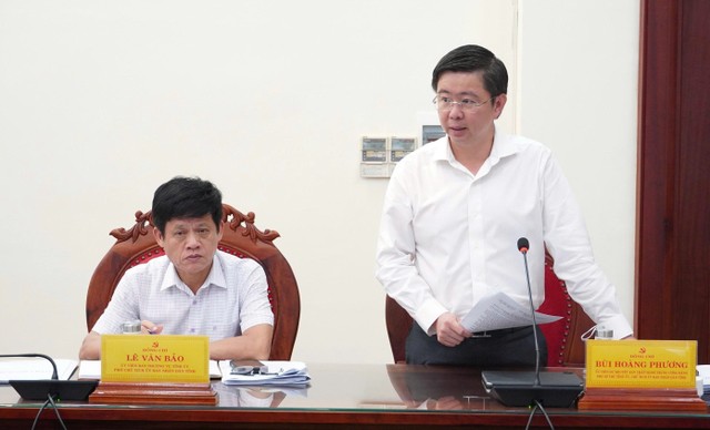 Chủ tịch UBND tỉnh Quảng Trị Bùi Hoàng Phương phát biểu tại cuộc họp. Chủ tịch UBND tỉnh Quảng Trị Bùi Hoàng Phương phát biểu tại cuộc họp.
