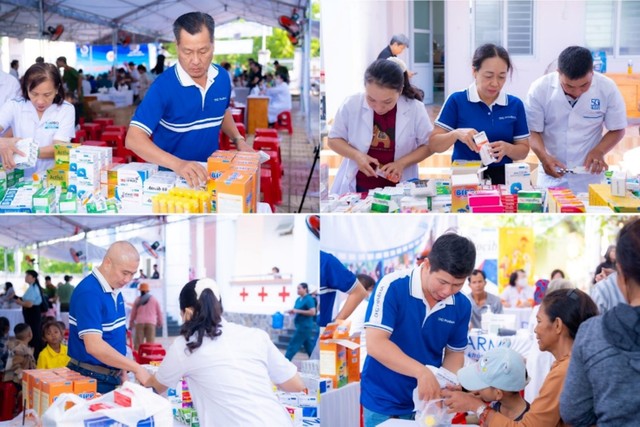 DHG Pharma phối hợp cùng đội ngũ y tế sắp xếp, đối chiếu và cấp thuốc theo đơn cho người dân. DHG Pharma phối hợp cùng đội ngũ y tế sắp xếp, đối chiếu và cấp thuốc theo đơn cho người dân.