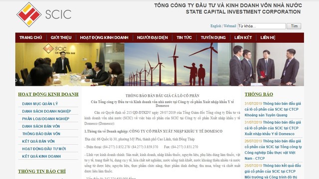 Ngày 30/8, SCIC đấu giá toàn bộ 34,71% cổ phần Domesco (DMC), giá khởi điểm 119.600 đồng/CP ảnh 1