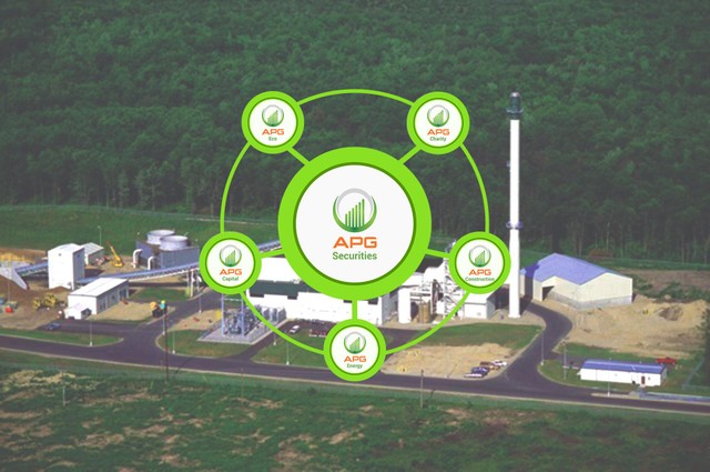 Phối cảnh nhà máy điện APG Energy trong khuôn viên của APG Construction