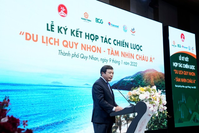 Ông Đoàn Văn Việt - Thứ trưởng Bộ Văn hóa Thể thao và Du lịch phát biểu tại sự kiện. Ảnh: Hưng Thịnh Land