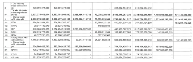 Danh mục đầu tư của VietCap (VCI). BTCT quý 2/2023 CTCK Vietcap