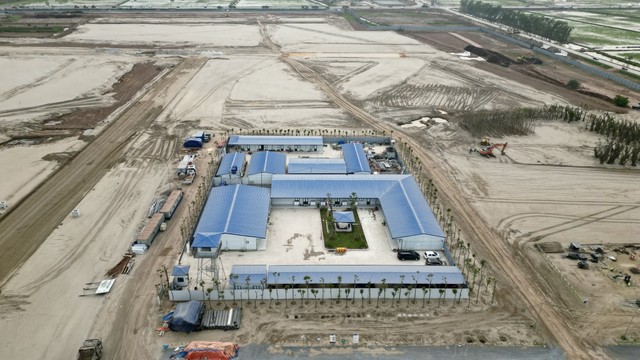 Công trường dự án khu công nghiệp sạch tỉnh Hưng Yên