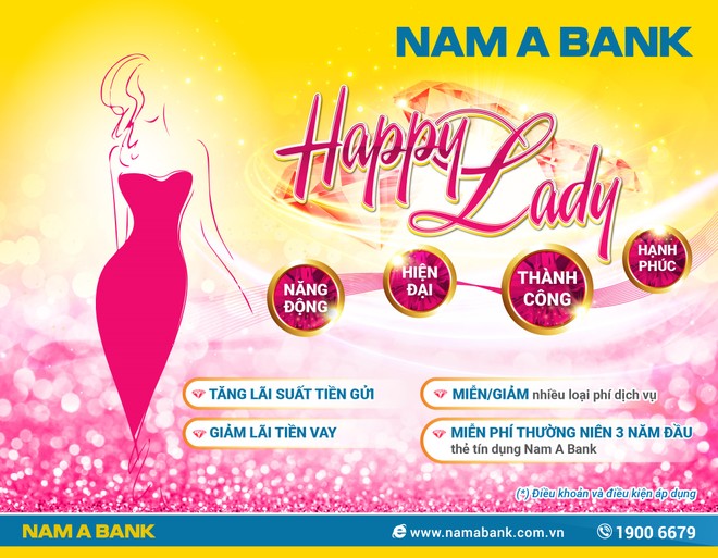 Nam A Bank ưu đãi cho khách hàng nữ