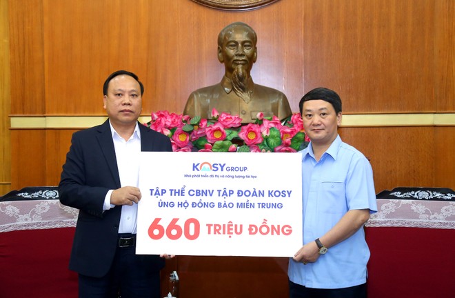 Kosy Group quyên góp 660 triệu đồng hỗ trợ khắc phục lũ lụt miền Trung