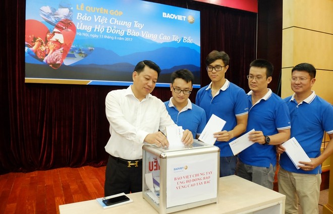 Tập đoàn Bảo Việt ủng hộ đồng bào Tây Bắc vượt lũ gần 1,5 tỷ đồng