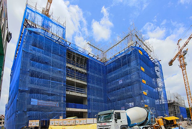 Tiến độ thi công Block A1 dự án Lavita Charm đến cuối tháng 8/2019.