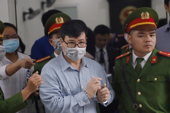 Bị cáo tại tòa.