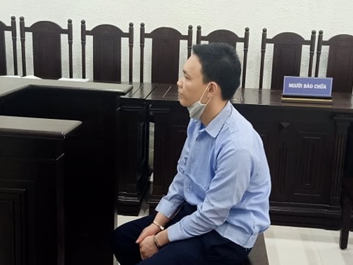 Bị cáo tại tòa.