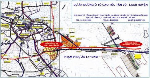 10.182 tỷ đồng cho gói thầu chính Dự án Tân Vũ - Lạch Huyện