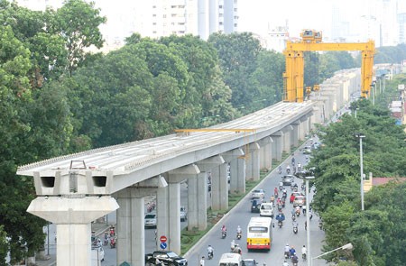 Một đoạn đường sắt đô thị Cát Linh - Hà Đông