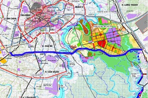Sơ đồ Tuyến cao tốc Bến Lức - Long Thành. Ảnh: Nguồn Internet
