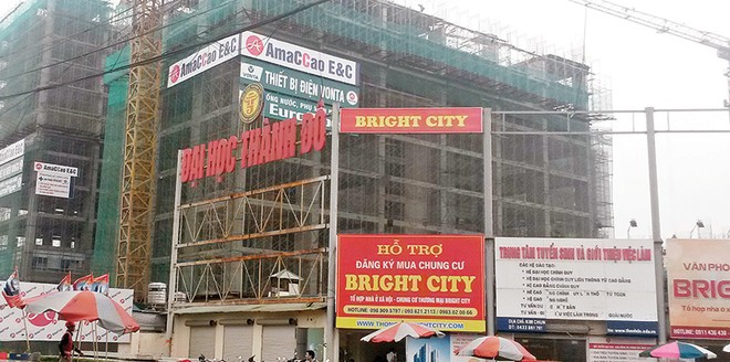 Dự án nhà ở xã hội Bright City đã “đóng băng” giao dịch từ nhiều tháng nay. Ảnh: Phương Anh                