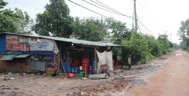 Những căn nhà tạm bợ của người dân nằm trong khu quy hoạch Dự án VIUT của Berjaya. Ảnh: VIệt Dũng