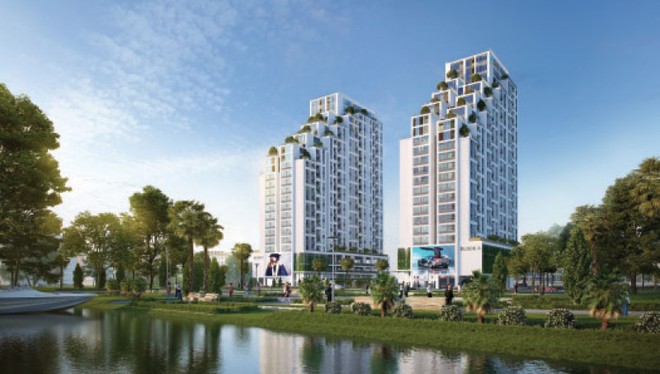 Khu căn hộ cao cấp LuxGarden, một trong những dự án đã tạo được sức hút tại khu Nam TP.HCM do Đất Xanh làm chủ đầu tư