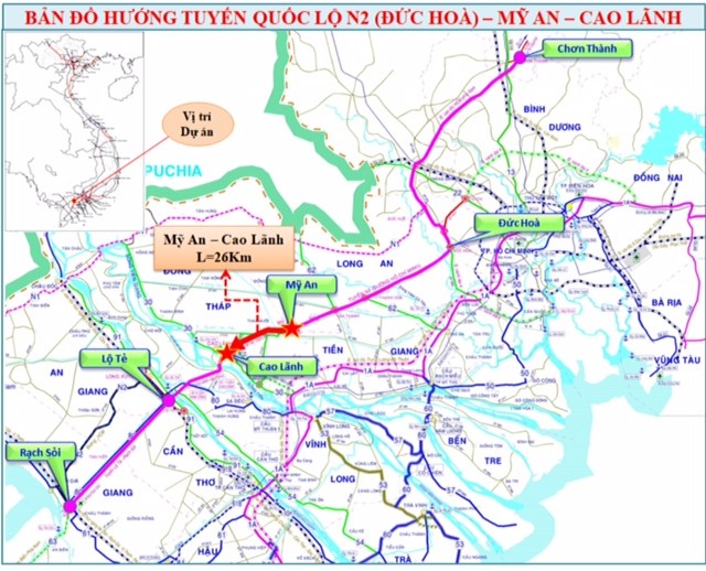 Đầu tư 4.520 tỷ đồng xây 26 km đường 4 làn xe đoạn Mỹ An – Cao Lãnh