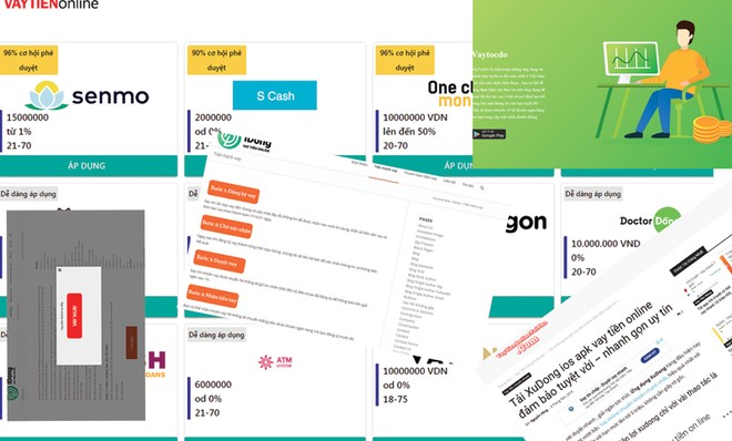 Trên thị trường có hàng chục app cho vay cắt cổ đang hoạt động rầm rộ, ra sức mời chào người dân vay vốn