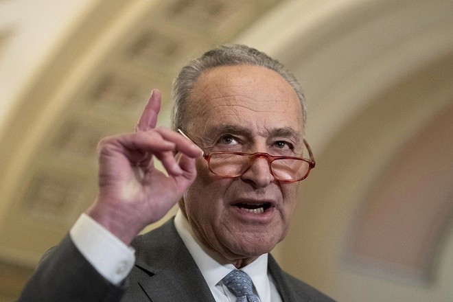 Lãnh đạo đảng Dân chủ tại Thượng viện Chuck Schumer. Ảnh: AP.