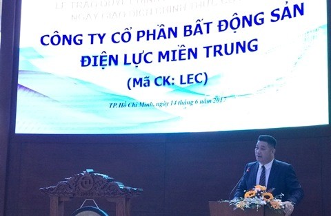 Cổ phiếu LEC của Bất động sản Điện lực miền Trung niêm yết trên HoSE từ năm 2017