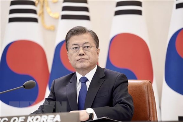 Tổng thống Hàn Quốc Moon Jae-in. (Ảnh: Yonhap/TTXVN)